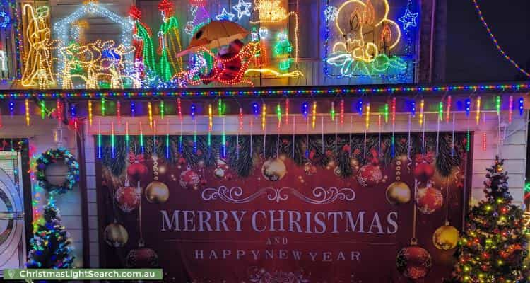 Christmas Light display at 26 Calliope Street, Runcorn