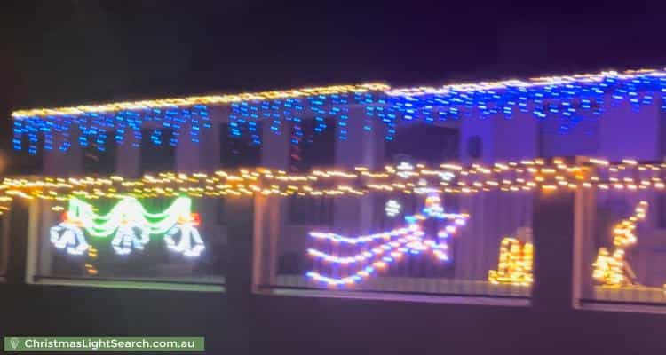 Christmas Light display at 6 Lewis Place, Manly West