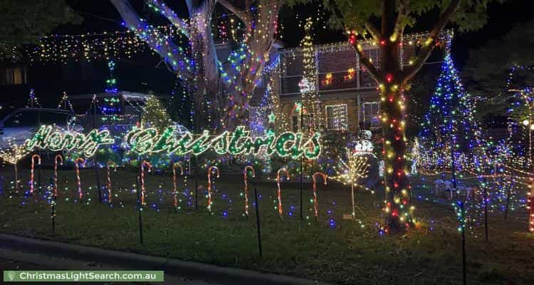 Christmas Light display at 53 Candlebark Quadrant, Rowville