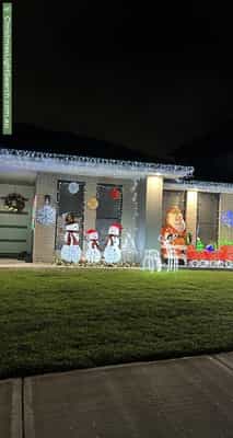Christmas Light display at 22 Oxen Way, Caddens