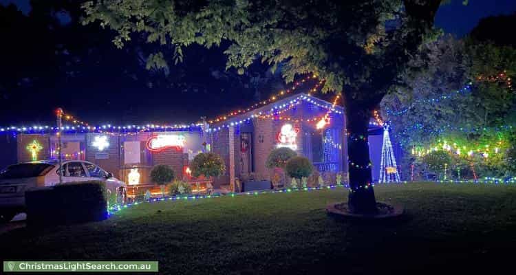Christmas Light display at 17 Lord Hobart Court, Surrey Downs
