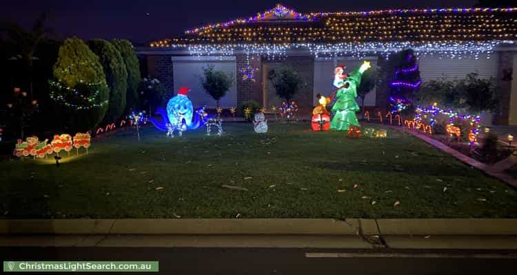 Christmas Light display at 24 Talladira Way, Woodcroft