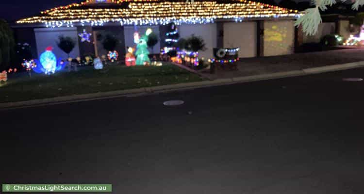Christmas Light display at 24 Talladira Way, Woodcroft