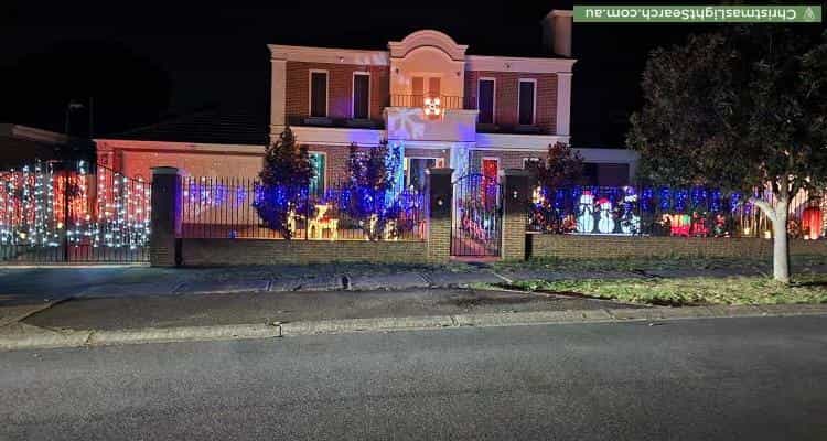 Christmas Light display at 11 Woodhouse Road, Doncaster East