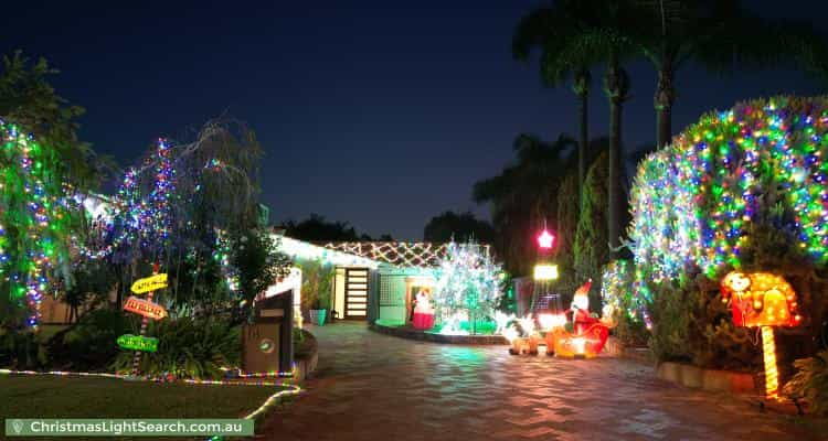 Christmas Light display at 14 Newbery Road, Wembley Downs