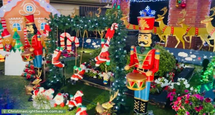 Christmas Light display at 80 Kensington Way, Burton