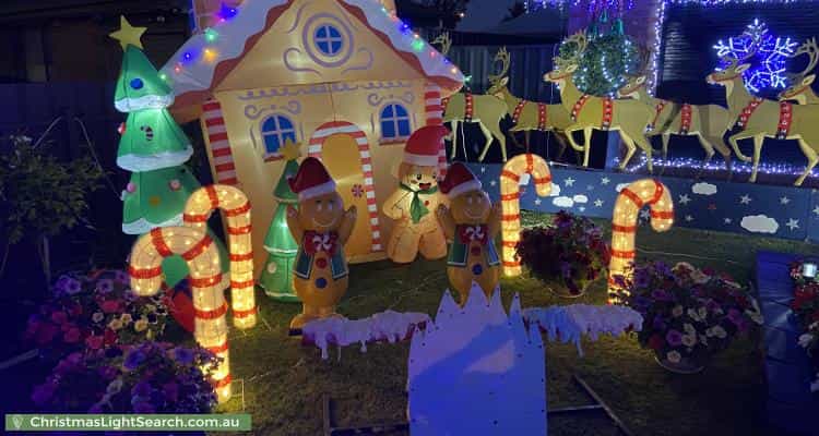 Christmas Light display at 80 Kensington Way, Burton