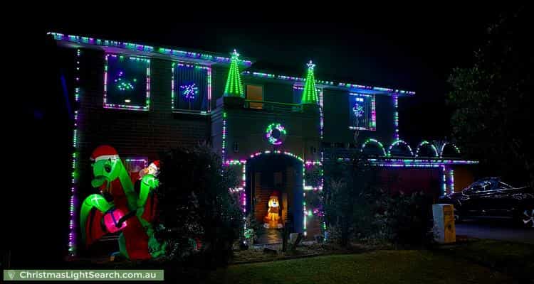 Christmas Light display at 7 Yaldara Street, Kellyville Ridge