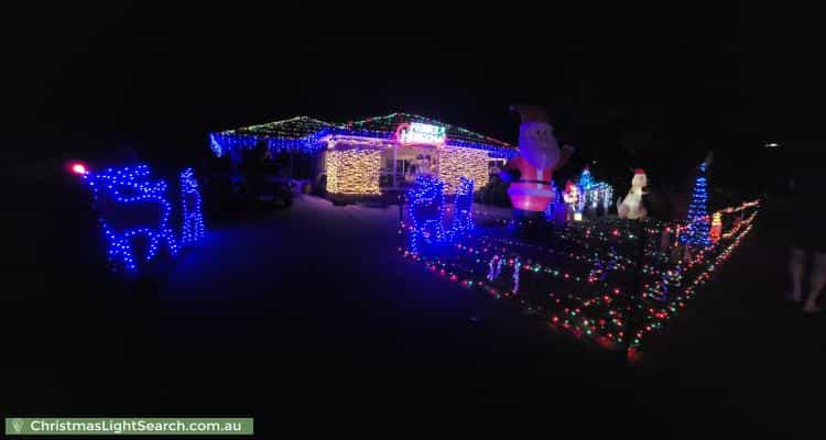 Christmas Light display at 29 Jacaranda Drive, Margate