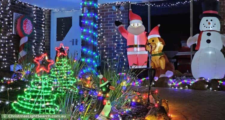 Christmas Light display at 16 Ferndene Mews, Hillarys
