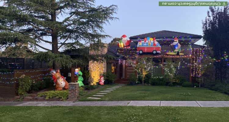 Christmas Light display at 2 Brine Street, Mount Waverley