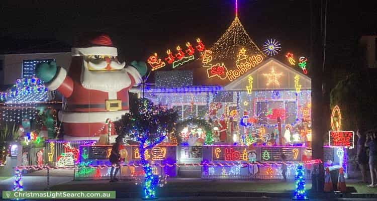 Christmas Light display at 81 Chamberlain Road, Padstow Heights