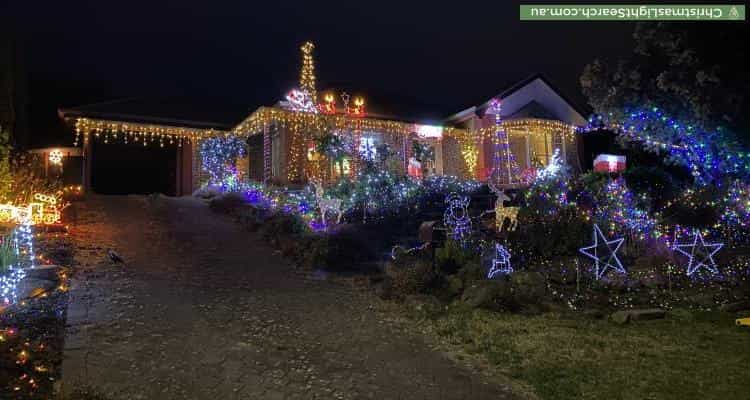 Christmas Light display at 23 Quinvale Road, Hallett Cove