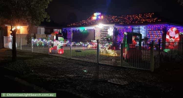Christmas Light display at 75 Helicia Road, Macquarie Fields