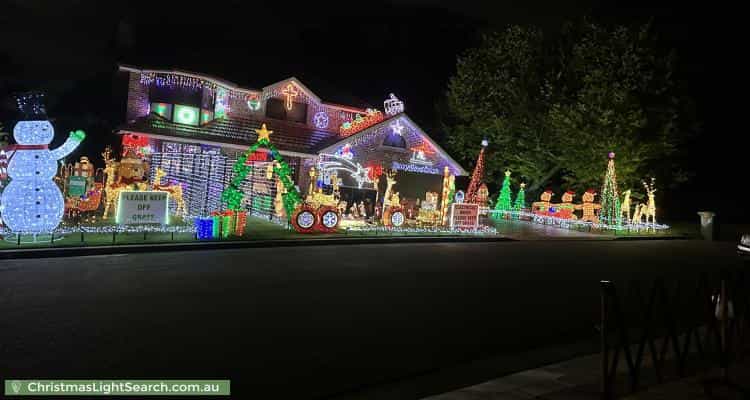 Christmas Light display at 14 Murrumba Place, Castle Hill