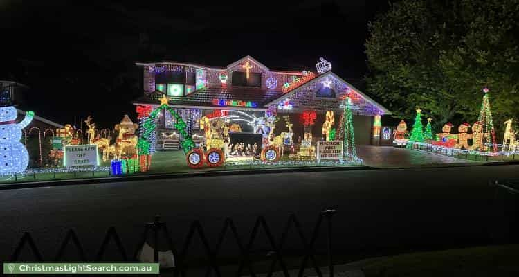 Christmas Light display at 14 Murrumba Place, Castle Hill