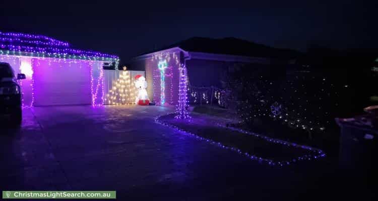 Christmas Light display at 26 Oxford Drive, Andrews Farm