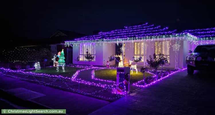 Christmas Light display at 26 Oxford Drive, Andrews Farm