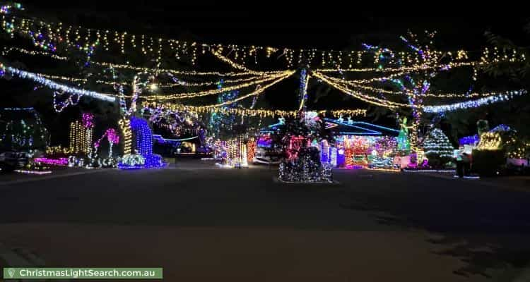 Christmas Light display at  Burraly Court, Ngunnawal