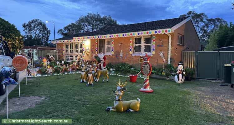 Christmas Light display at 10 Trimmer Place, Kambah