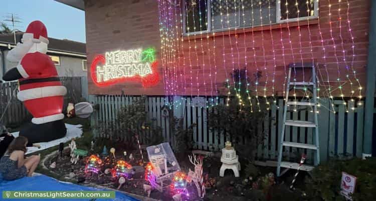 Christmas Light display at  Wagawn Street, Woodridge