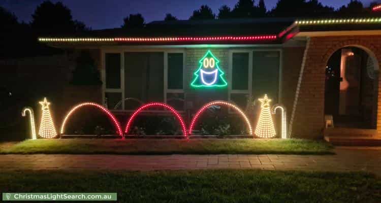Christmas Light display at 53 Shannon Circuit, Kaleen