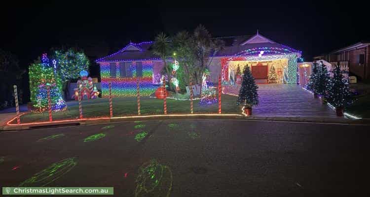 Christmas Light display at 26 Janette Place, Oakdale