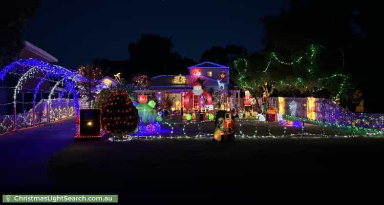 Christmas Light display at 6 Rollings Close, Rosebud