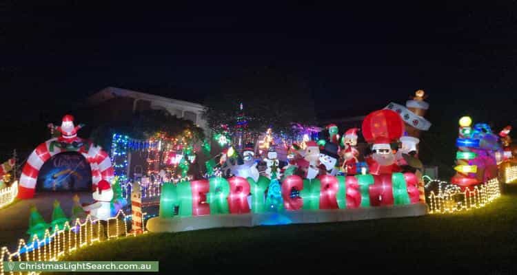 Christmas Light display at 12 Sutherland Court, Endeavour Hills
