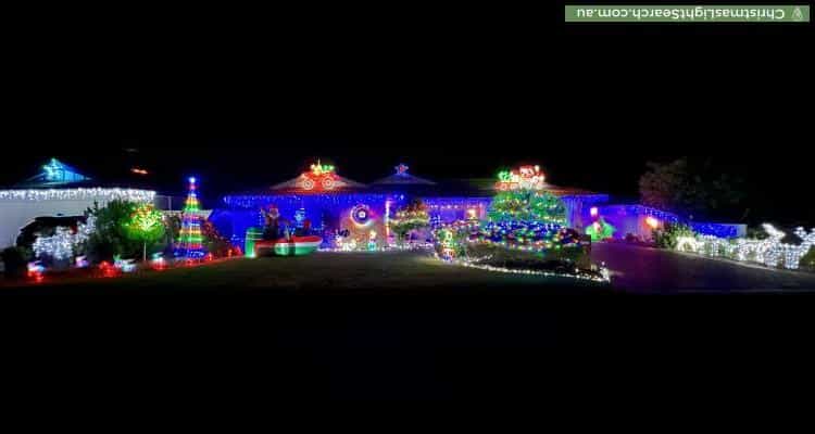 Christmas Light display at 30 Eradu Ramble, Hocking