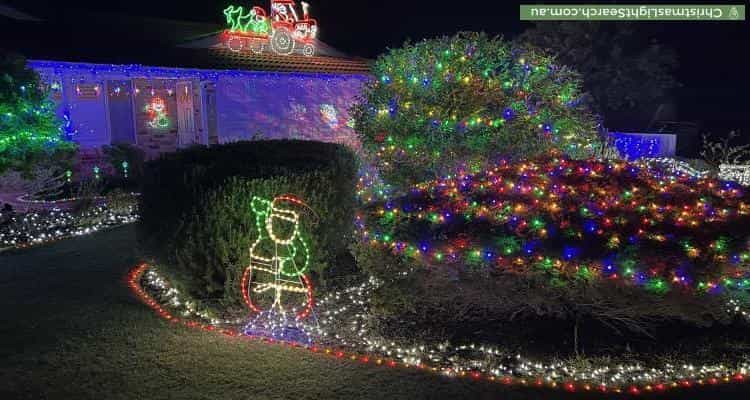 Christmas Light display at 30 Eradu Ramble, Hocking