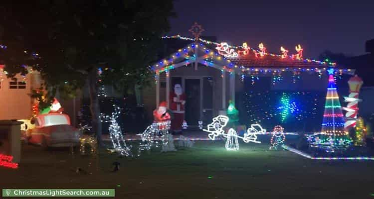 Christmas Light display at 188 Watts Road, Wilson