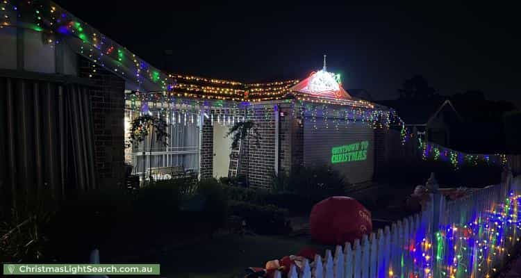 Christmas Light display at 130 Avebury Drive, Berwick