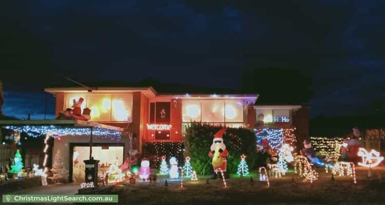 Christmas Light display at 15 Arnold Street, Newnham