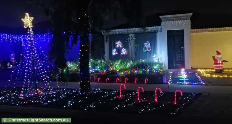 Christmas Light display at 22 Caldwell Parkway, Haynes
