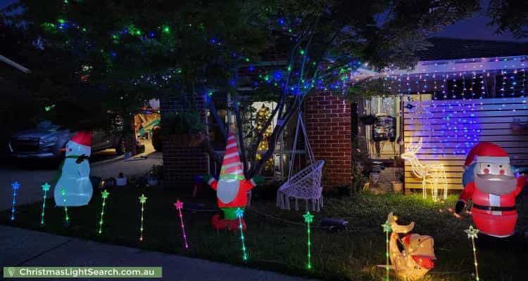 Christmas Light display at 14 Starritt Place, MacArthur
