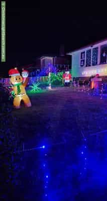 Christmas Light display at 7 Brodie Street, Claremont