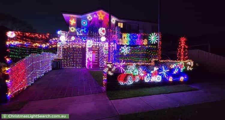 Christmas Light display at 16 Allison Road, Guildford