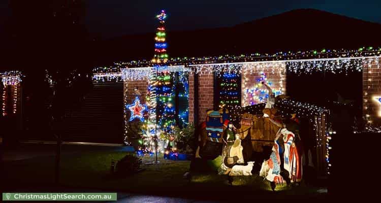 Christmas Light display at 27 Oak Avenue, Longwarry
