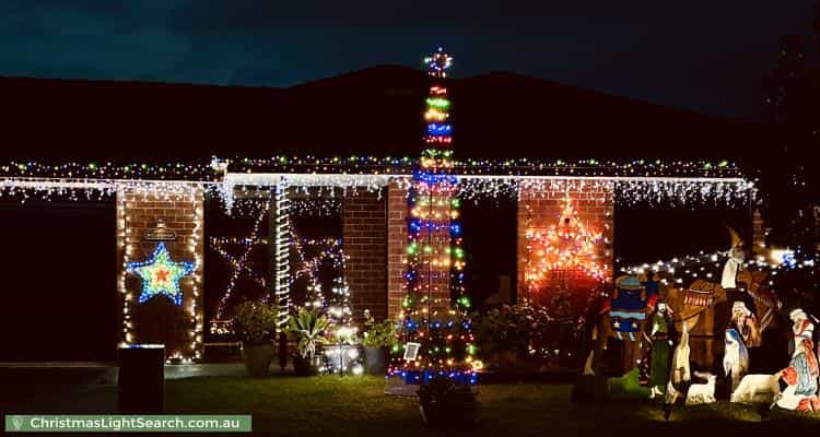 Christmas Light display at 27 Oak Avenue, Longwarry