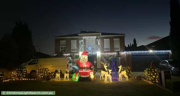 Christmas Light display at 20 Limpopa Square, Roxburgh Park
