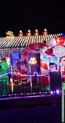 Christmas Light display at 9 Warwick Place, Kings Meadows