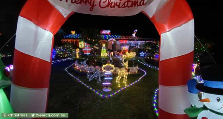 Christmas Light display at 18 Cooinda Avenue, Redwood Park