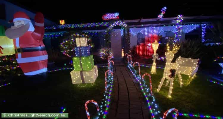 Christmas Light display at 18 Cooinda Avenue, Redwood Park