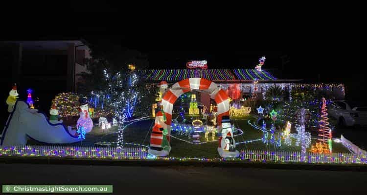 Christmas Light display at 18 Cooinda Avenue, Redwood Park