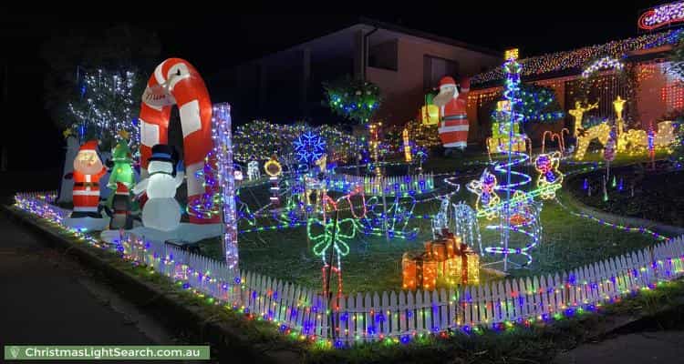 Christmas Light display at 18 Cooinda Avenue, Redwood Park