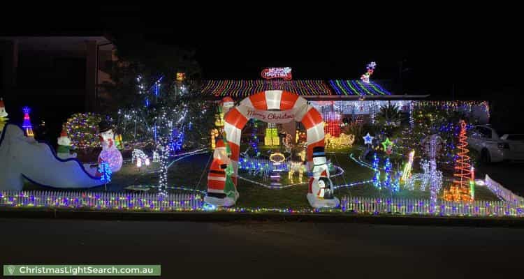 Christmas Light display at 18 Cooinda Avenue, Redwood Park
