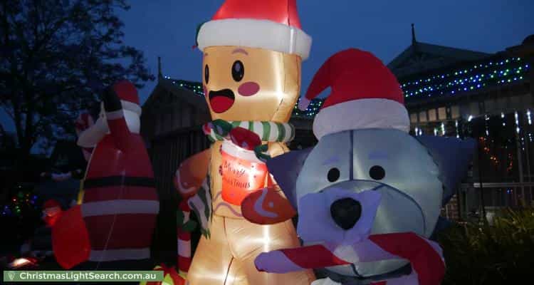 Christmas Light display at 130 Avebury Drive, Berwick