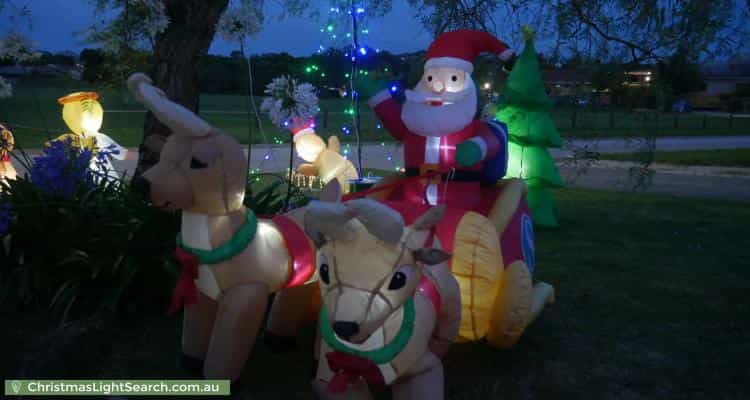 Christmas Light display at 130 Avebury Drive, Berwick