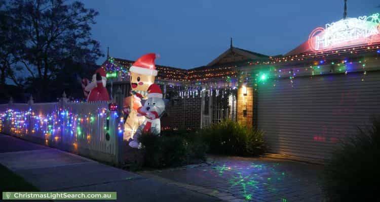 Christmas Light display at 130 Avebury Drive, Berwick